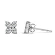 10K White Gold 1/2 Cttw Lab Grown Diamond Snowflake Stud Earrings - Earrings - Custom Crafting Alliance, LLC