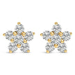10K White Gold 1/2 Cttw Lab Grown Diamond Star Stud Earrings - Earrings - Custom Crafting Alliance, LLC