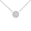 10K White Gold 1/4 Cttw Diamond Flower Pendant Necklace (I-J Color, I2-I3 Clarity) - Adjustable 16-18
