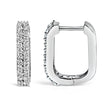 10K White Gold 1/4 Cttw Lab Grown Diamond Double Row Huggie Hoop Earrings - Earrings - Custom Crafting Alliance, LLC