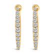 10K White Gold 1/4 Cttw Lab Grown Diamond Heart Shaped Huggy Hoop Earrings - Earrings - Custom Crafting Alliance, LLC