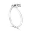 10K White Gold 1/4 Cttw Lab Grown Diamond Vertical Three Stone Ring - Rings - Custom Crafting Alliance, LLC