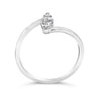 10K White Gold 1/4 Cttw Lab Grown Diamond Vertical Three Stone Ring - Rings - Custom Crafting Alliance, LLC