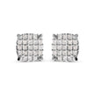 10K White Gold 3/4 Cttw Princess Diamond Composite Cushion Shape Stud Earrings (I-J Color, I1-I2 Clarity) - Earrings - Custom Crafting Alliance, LLC