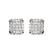 10K White Gold 3/4 Cttw Princess Diamond Composite Open Frame Stud Earrings (I-J Color, I1-I2 Clarity) - Earrings - Custom Crafting Alliance, LLC