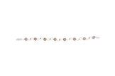 10K White Gold 4.0 Cttw Champagne and White Diamond Floral Cluster and Station Link Bracelet (H-I Color, SI2-I1 Clarity) - 7