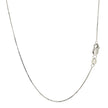 10k White Gold Classic Box Chain (0.45 mm) - Necklaces - Custom Crafting Alliance, LLC