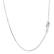 10k White Gold Classic Box Chain (0.45 mm) - Necklaces - Custom Crafting Alliance, LLC