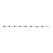 10K White Gold Oval Green Emerald & Diamond Alternating Link Bracelet - Bracelets - Custom Crafting Alliance, LLC