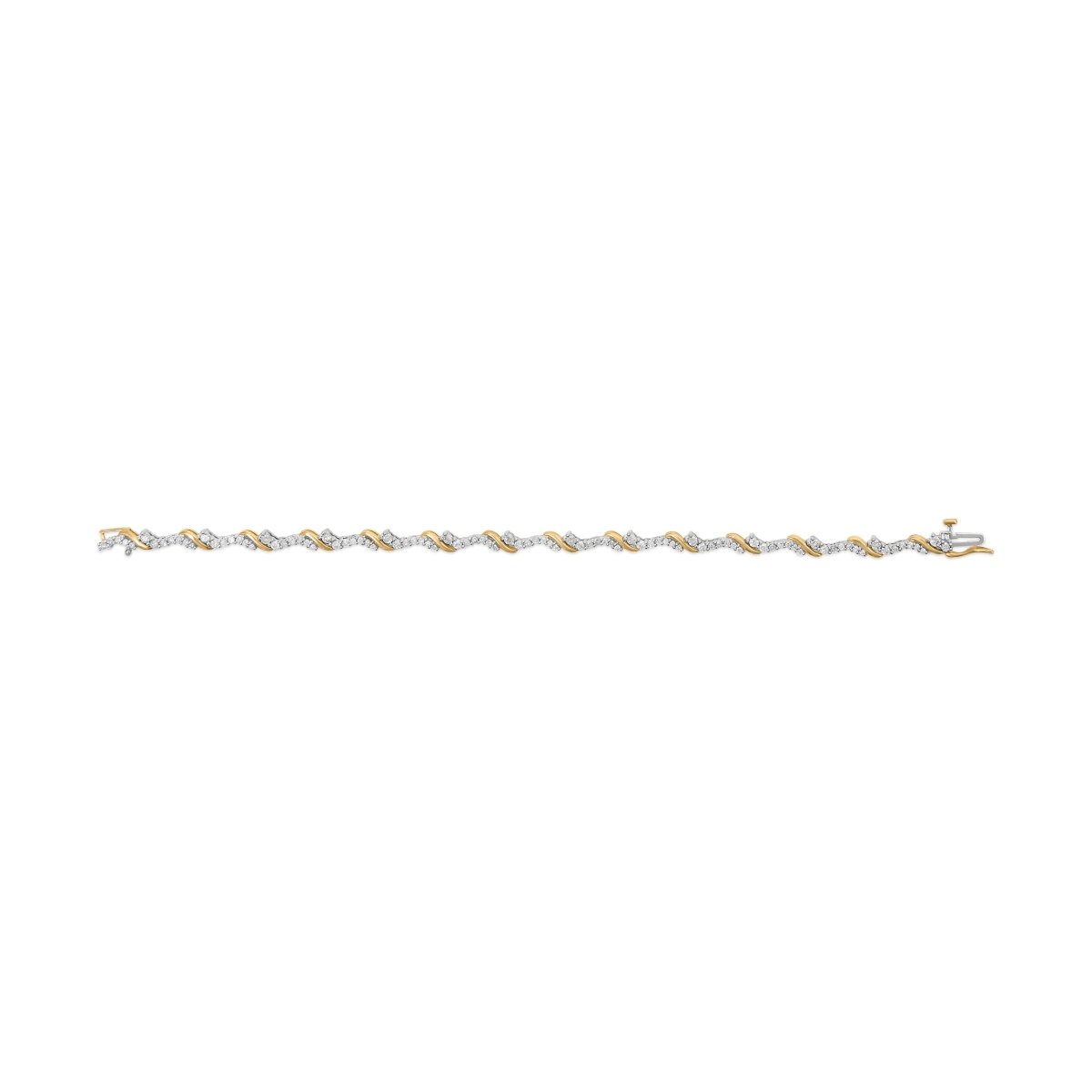 10K Yellow and White Gold 2.00 Cttw Diamond 