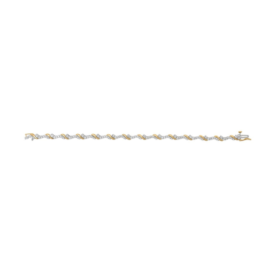 10K Yellow and White Gold 2.00 Cttw Diamond 