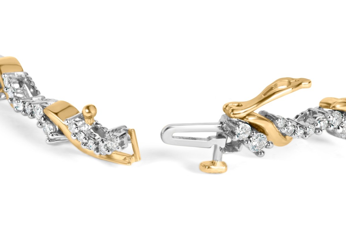10K Yellow and White Gold 2.00 Cttw Diamond 