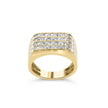 10K Yellow Gold 1.00 Cttw Diamond Multi Row Mens Ring Band - Rings - Custom Crafting Alliance, LLC