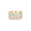 10K Yellow Gold 1.00 Cttw Diamond Multi Row Mens Ring Band - Rings - Custom Crafting Alliance, LLC