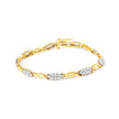 10K Yellow Gold 1.00 Cttw Round-Cut Diamond Spiral Link 7