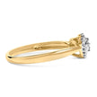 10K Yellow Gold 1/10 Cttw Diamond Heart and Halo Promise Ring - Rings - Custom Crafting Alliance, LLC