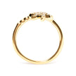 10K Yellow Gold 1/10 Cttw Diamond Palm Tree Statement Ring (H-I Color, I1-I2 Clarity) - Ring Size 7 - Rings - Custom Crafting Alliance, LLC