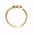 10K Yellow Gold 1/10 Cttw Diamond Palm Tree Statement Ring (H-I Color, I1-I2 Clarity) - Ring Size 7 - Rings - Custom Crafting Alliance, LLC