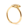 10K Yellow Gold 1/10 Cttw Diamond Palm Tree Statement Ring (H-I Color, I1-I2 Clarity) - Ring Size 7 - Rings - Custom Crafting Alliance, LLC