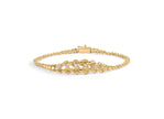 10K Yellow Gold 1/4 Cttw Round-Cut Diamond Basket Weave Rope Chain Style 7