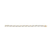 10k Yellow Gold 3.00 Cttw Round-Cut and Baguette-Cut Floral Link 7.25