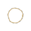 10k Yellow Gold 3.00 Cttw Round-Cut and Baguette-Cut Floral Link 7.25