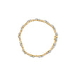 10k Yellow Gold 3.00 Cttw Round-Cut and Baguette-Cut Floral Link 7.25