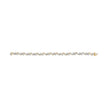 10k Yellow Gold 3.00 Cttw Round-Cut and Baguette-Cut Floral Link 7.25