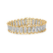 10K Yellow Gold 4.00 Cttw Pave Diamond Classic Link 7