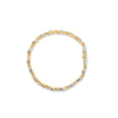 10k Yellow Gold 5.00 Cttw Round-Cut and Baguette-Cut Diamond Floral Link 7.25