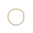 10k Yellow Gold 5.00 Cttw Round-Cut and Baguette-Cut Diamond Floral Link 7.25
