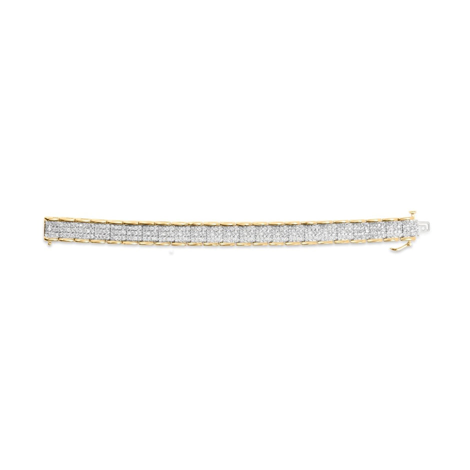 10K Yellow Gold 5.00 Cttw Round-Cut Diamond Link 7