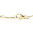 10K Yellow Gold Blue Sapphire and Diamond Accent Evil Eye Station Link Bracelet (H-I Color, I1-I2 Clarity) - Size 7