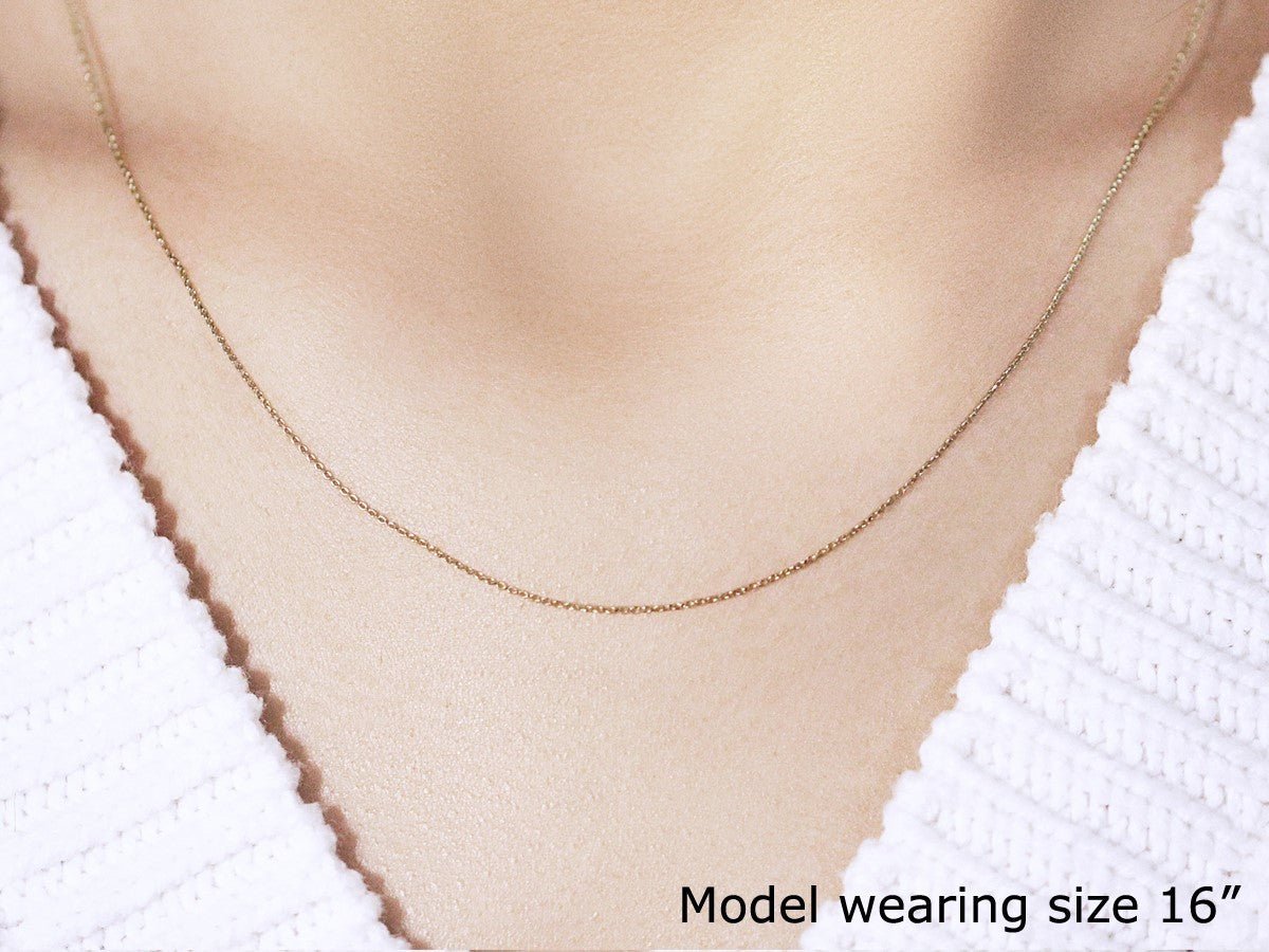 10k Yellow Gold Cable Link Chain (0.50 mm) - Necklaces - Custom Crafting Alliance, LLC
