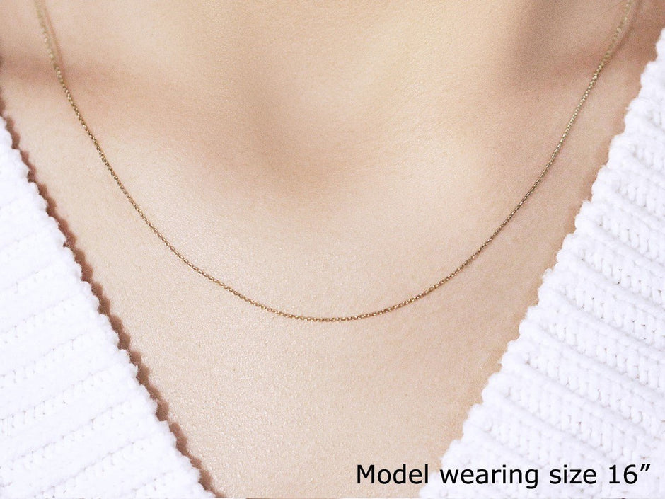 10k Yellow Gold Cable Link Chain (0.50 mm) - Necklaces - Custom Crafting Alliance, LLC
