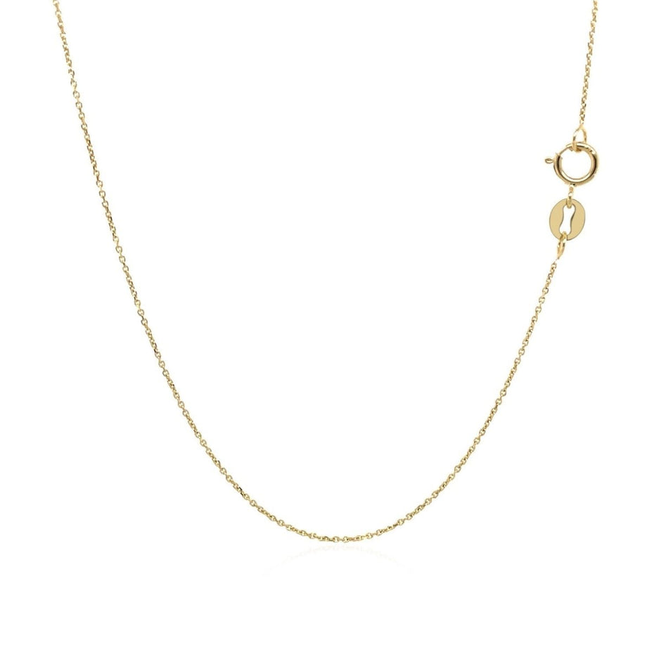 10k Yellow Gold Cable Link Chain (0.50 mm) - Necklaces - Custom Crafting Alliance, LLC