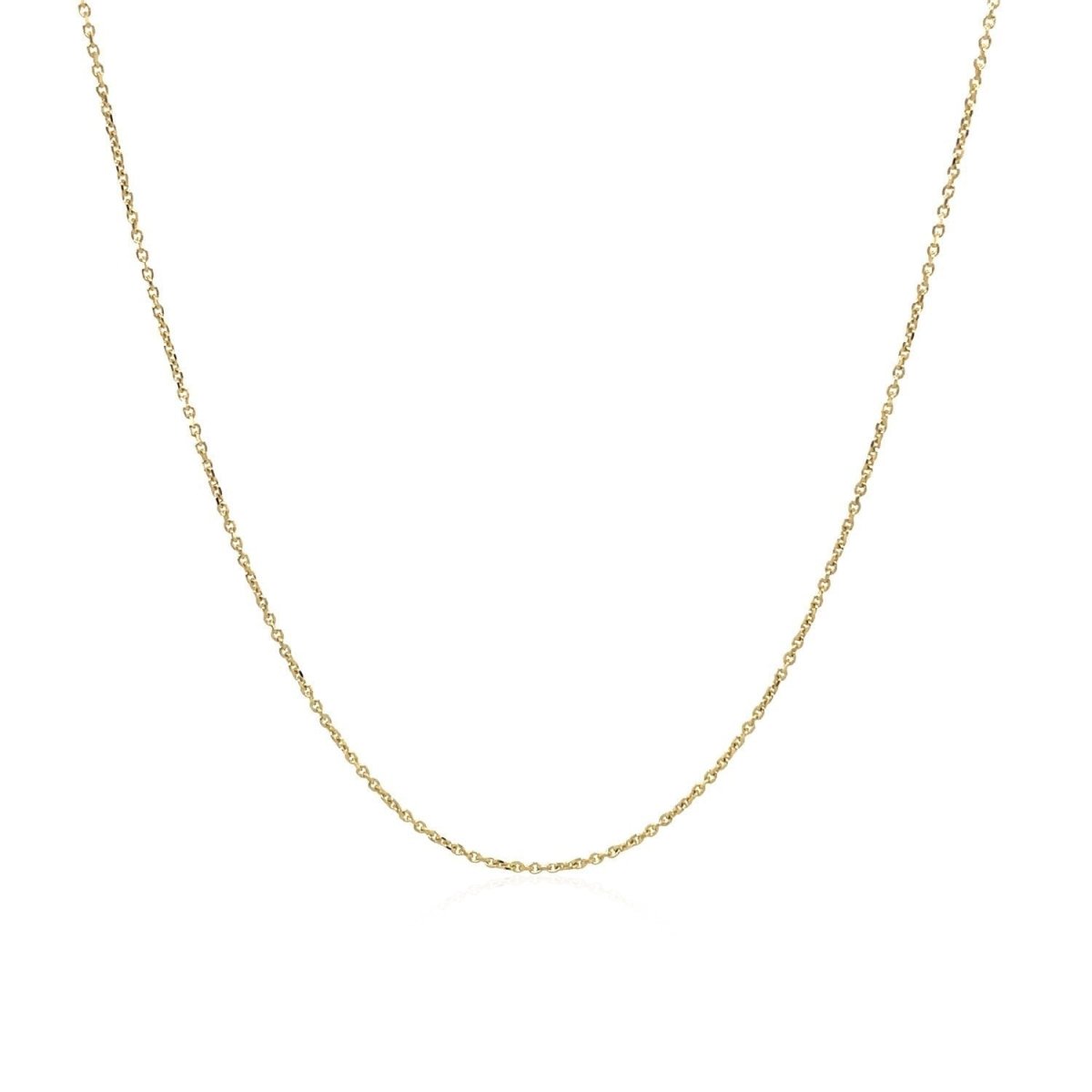 10k Yellow Gold Cable Link Chain (0.50 mm) - Necklaces - Custom Crafting Alliance, LLC