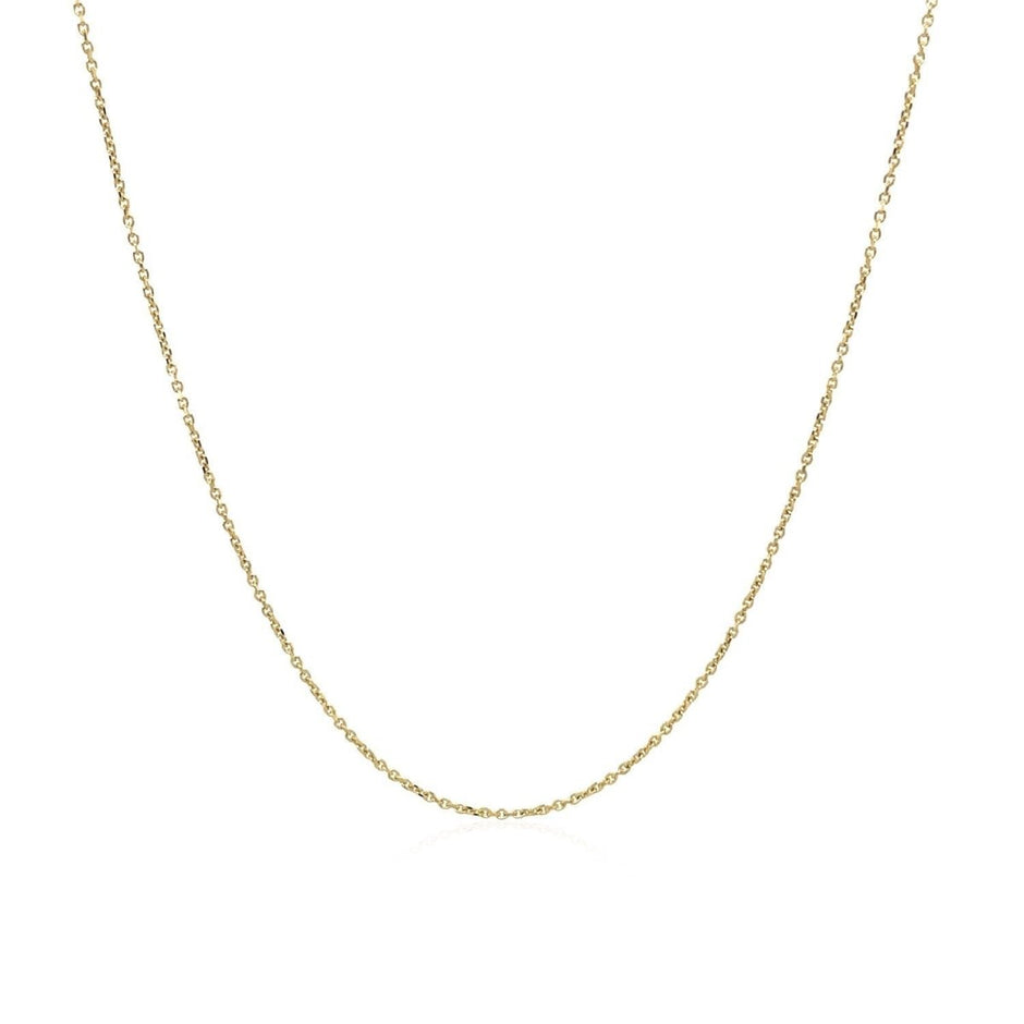 10k Yellow Gold Cable Link Chain (0.50 mm) - Necklaces - Custom Crafting Alliance, LLC