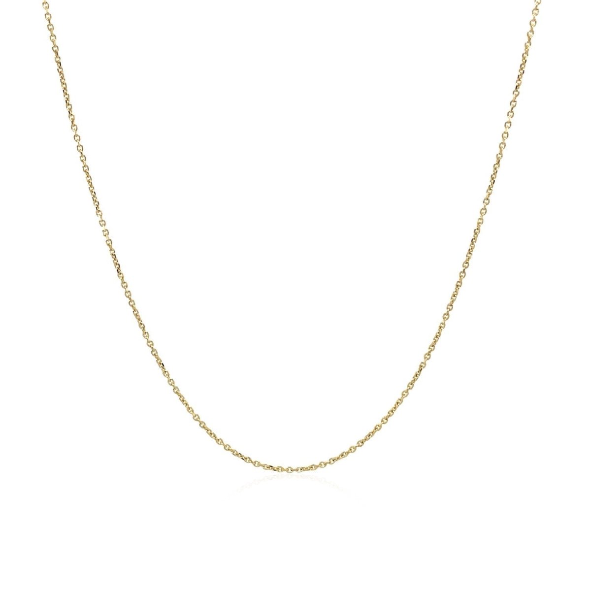 10k Yellow Gold Cable Link Chain (0.50 mm) - Necklaces - Custom Crafting Alliance, LLC