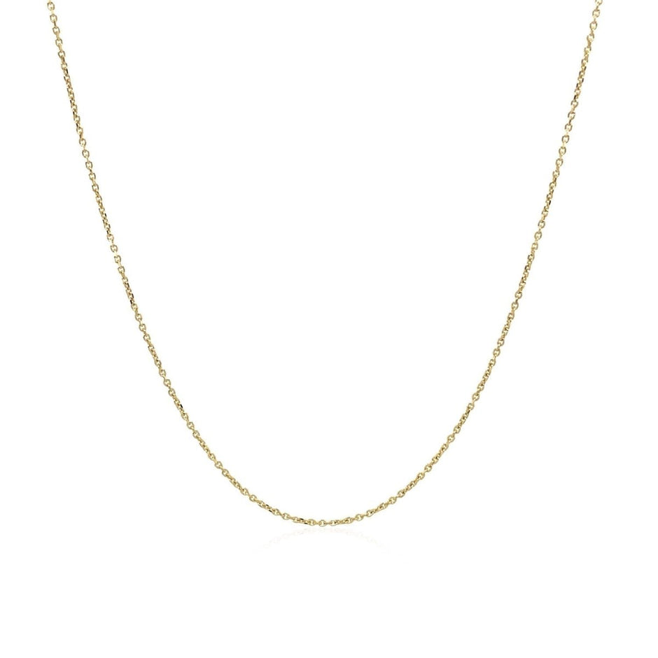 10k Yellow Gold Cable Link Chain (0.50 mm) - Necklaces - Custom Crafting Alliance, LLC