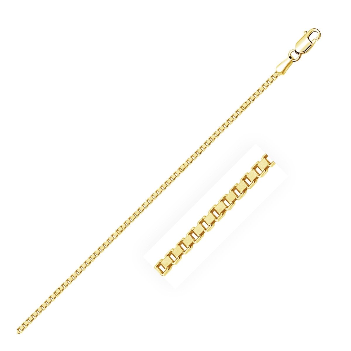 10k Yellow Gold Classic Box Chain (1.40 mm) - Necklaces - Custom Crafting Alliance, LLC