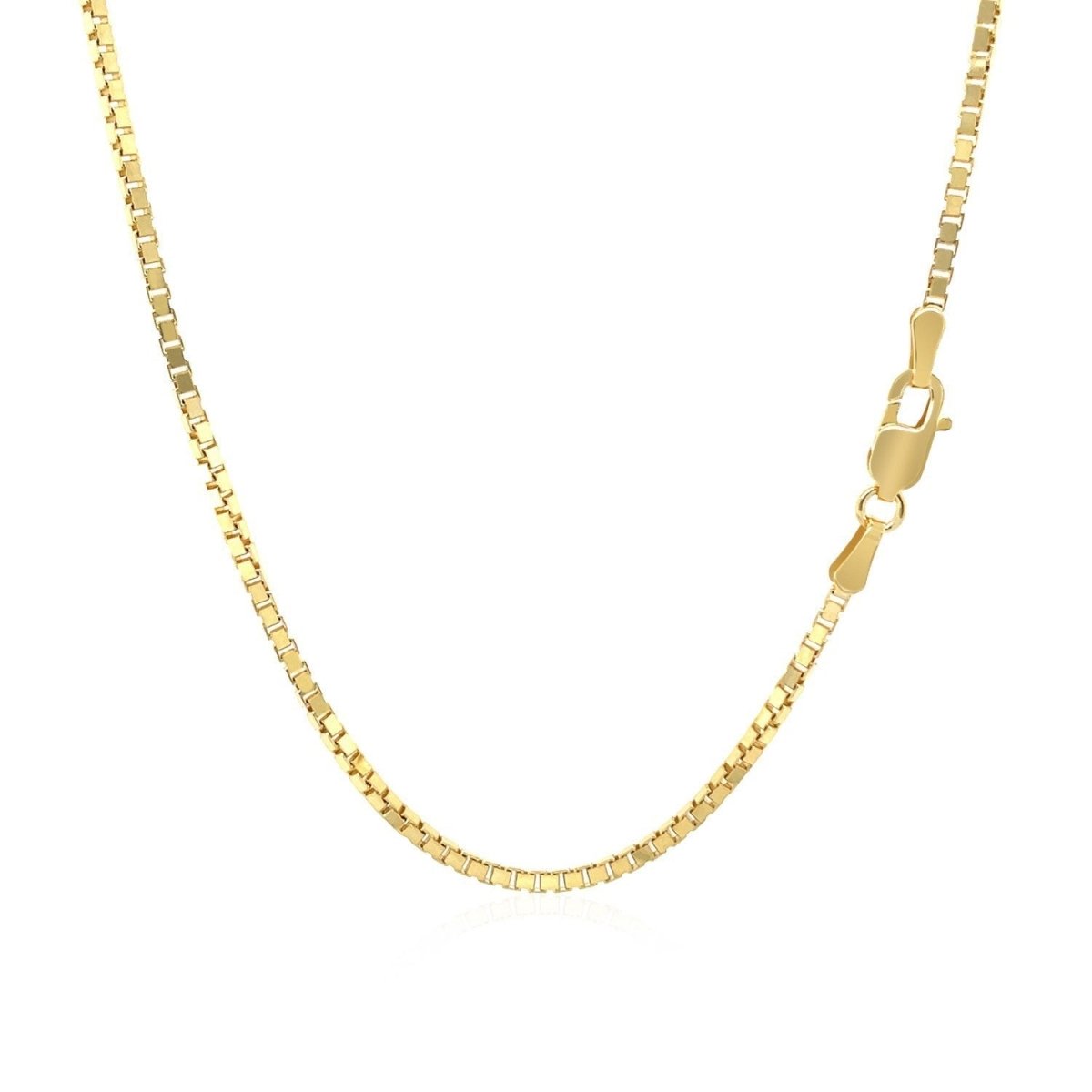 10k Yellow Gold Classic Box Chain (1.40 mm) - Necklaces - Custom Crafting Alliance, LLC