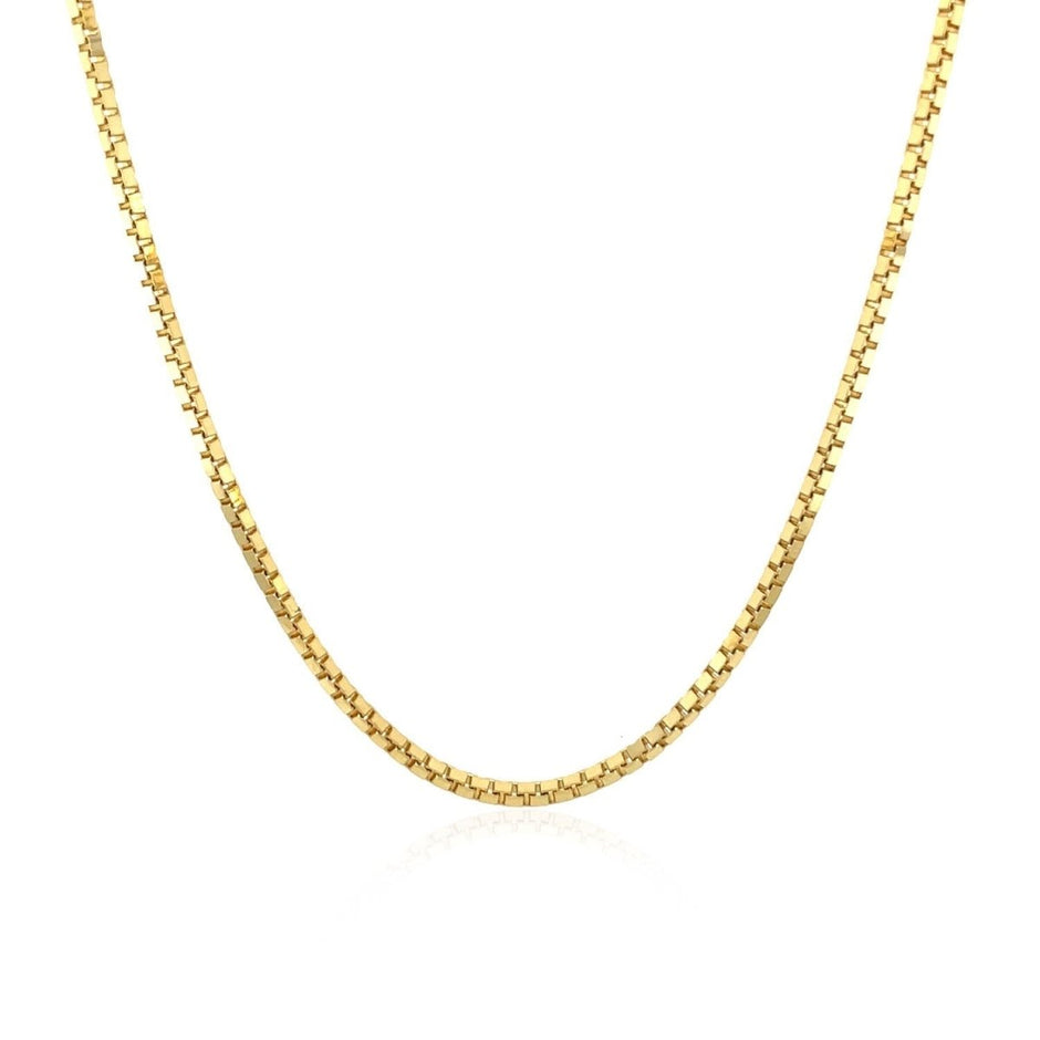 10k Yellow Gold Classic Box Chain (1.40 mm) - Necklaces - Custom Crafting Alliance, LLC