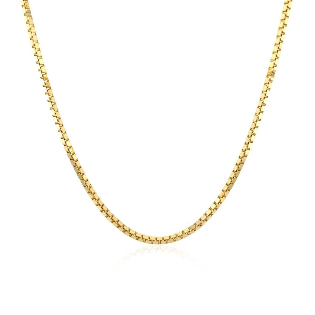 10k Yellow Gold Classic Box Chain (1.40 mm) - Necklaces - Custom Crafting Alliance, LLC