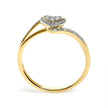 10K Yellow Gold Diamond Accent Filigree Heart Promise Ring (I-J Color, I3 Clarity)- Size 7 - Rings - Custom Crafting Alliance, LLC