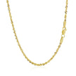 10K Yellow Gold Hollow Diamond Cut Rope Chain (2.00 mm) - Necklaces - Custom Crafting Alliance, LLC