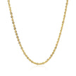 10K Yellow Gold Hollow Diamond Cut Rope Chain (2.00 mm) - Necklaces - Custom Crafting Alliance, LLC
