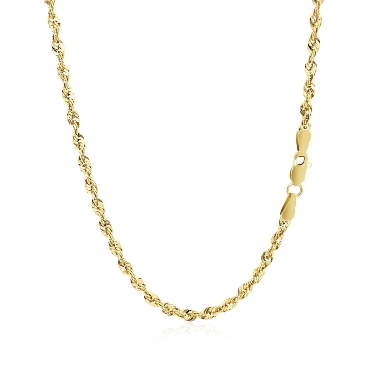 10K Yellow Gold Lite Rope Chain (2.50 mm) - Necklaces - Custom Crafting Alliance, LLC