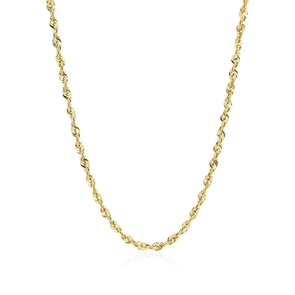 10K Yellow Gold Lite Rope Chain (2.50 mm) - Necklaces - Custom Crafting Alliance, LLC