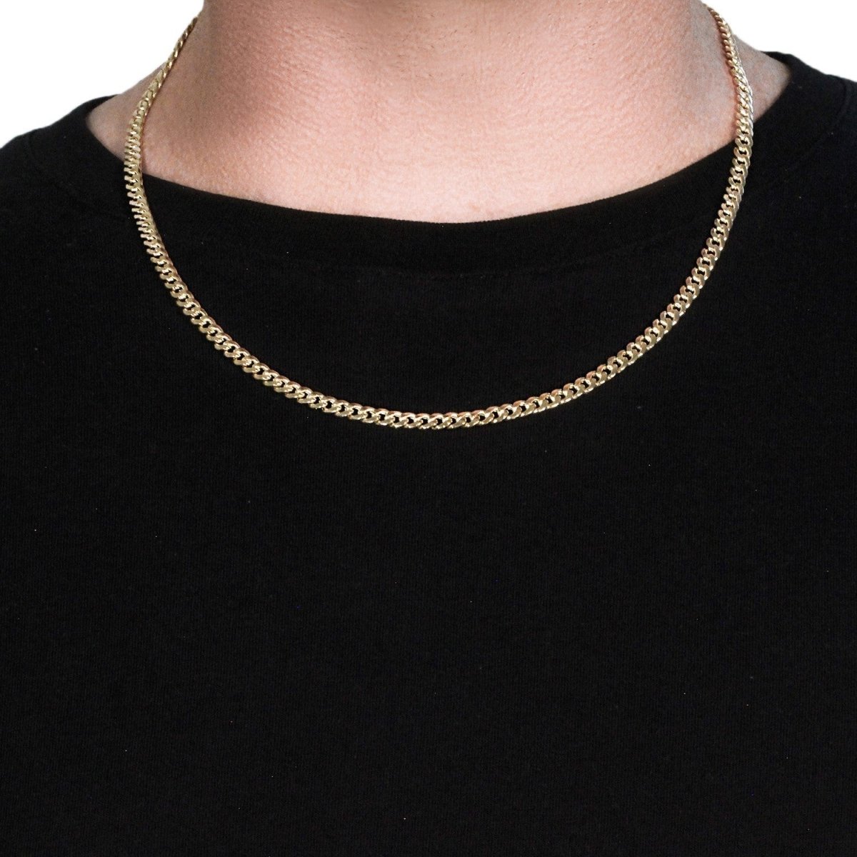 10k Yellow Gold Miami Cuban Semi Solid Chain (4.50 mm) - Necklaces - Custom Crafting Alliance, LLC